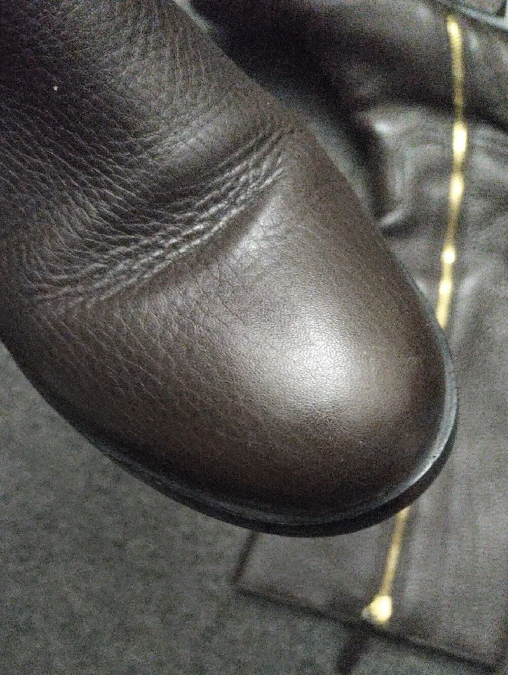 Prada Women's Tall Brown Pebble Leather Riding Boots